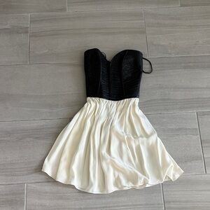 Parker Black and White Mini Dress